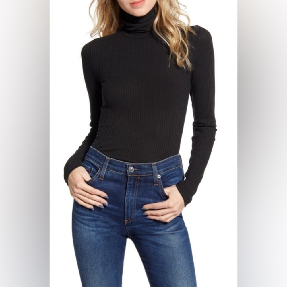 NWT Madewell Ribbed Turtleneck Top